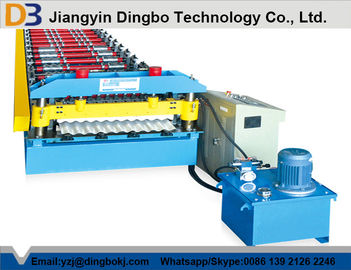 Galvanized Steel Corrugated Sheet Roll Forming Machine 0.3-0.8 Thickness